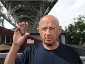 David McCann, general manager of the Creekhouse complex on Granville Island, said falling debris from the Granville Street Bridge, which is directly above his buildings, pose a safety hazard.