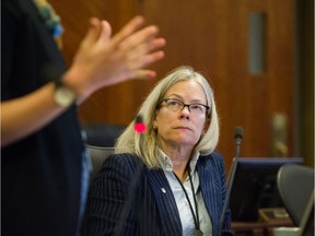 Coun. Colleen Hardwick at Vancouver city council's first regular-scheduled meeting at city hall in Vancouver on Nov. 13, 2018.