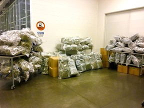 The RCMP's federal serious and organized crime (FSOC) team arrested six people and seized more than 1,200 kilograms of dried cannabis they say was being illegally exported to Europe.