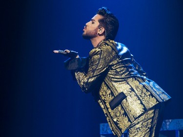 Lead singer Adam Lambert performs onstage for An Evening with Queen and Adam Lambert: The Rhapsody Tour at Rogers Arena. Vancouver, July 10 2019.