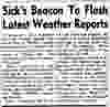 Vancouver Province story on the Sick’s Capilano Brewery weather beacon on April 28, 1953.