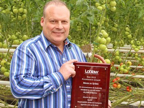 Stephane Roy is the founder and owner of Les Serres Sagami Inc., which produces greenhouse-grown tomatoes and other produce under the Sagami and Savoura brands.