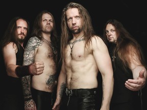 Tyr are, from left, Tadeuz Rieckmann (drums), Terji Skibenaes (guitar), Heri Joensen (guitar), and Gunnar H. Thomsen (bass).