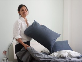 AREA founder and designer Anki Spets. Photo: AREA for The Home Front: How to make a Scandinavian bed by Rebecca Keillor [PNG Merlin Archive]