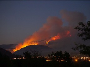 The Eagle Bluff wildfire near Oliver in 2019. The B.C. government spoke Thursday about plans to deal with the 2020 wildfire season during the COVID-19 pandemic.