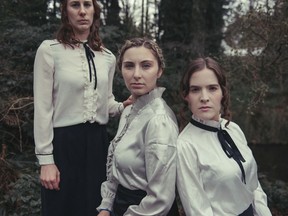 From left, Leah Beaudry, Laura Carly Miller and Sydney Doberstein are part of the cast of Deep Into Darkness.