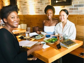 Sade Thomasos, Dora Kamao, Mal Tayag at Do Chay restaurant. Photo: Mia Stainsby