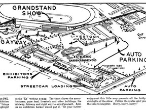 Map of the 1947 PNE from The Vancouver Sun on Aug. 25.