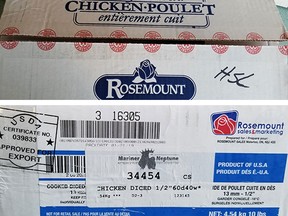The Public Health Agency of Canada says seven individuals, aged between 51 and 97, became sick after eating Rosemount brand cooked diced chicken between November 2017 and June 2019.