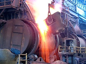 A Hudbay Minerals copper smelter in Flin Flon, Manitoba.