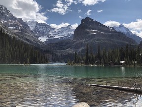 Staff at Lake O’Hara in British Columbia’s Yoho National Park installed toilet etiquette signs, which ask users to sit rather than stand on toilet seats, in bathroom facilities in June. Picture of Lake O'Hara from July 9, 2019.