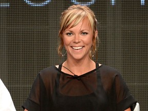 Jessi Combs participates in a panel for Velocity's program "Overhaulin'" in Beverly Hills, California.