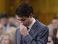 CP-Web. Prime Minister Justin Trudeau pauses while making a formal apology to individuals harmed by federal legislation, policies, and practices that led to the oppression of and discrimination against LGBTQ2 people in Canada, in the House of Commons in Ottawa, Tuesday, Nov.28, 2017.