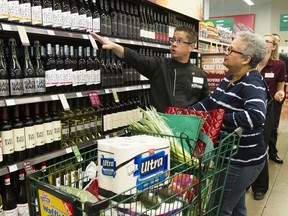 B.C wines for sale at a Sve-On Food store.