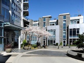 A three-bedroom townhouse in Coal Harbour bought in late 2017 by Lisa Cheng and Kevin Hobbs was recently listed for sale at $7.88 million.