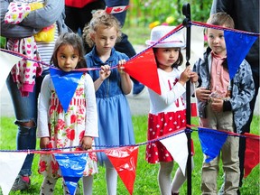 Bored children during 2018 Canada Day festivities at Burnaby Village Museum.