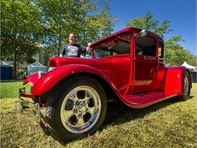 Rick Francoeur of 360 Fabrications with a 1929 Model T hot rod at the PNE in Vancouver on Aug. 26.