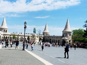 The courtyard in the Castle District.