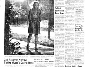 Front page of The Vancouver Sun on Sept. 16, 1969, about the murder of Myrna Louise Inglis.