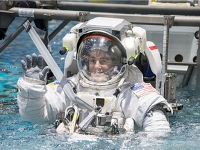 NASA astronaut Jessica Meir training for her mission to the International Space Station.