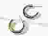 Shimmering tube hoop earrings. $12 | Simons; simons.ca