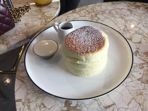 Soufflé pancakes from Fufu Café in Vancouver.