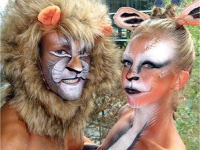 Levi James and Chelsea Brennan simulated a lion and gazelle when the Serengeti-themed Hope Couture luncheon reportedly raised more than $700,000 for the B.C. Cancer Agency's pancreatic cancer rapid-access clinic.
