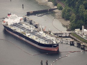 The Westridge Marine Terminal, the terminus of the Trans Mountain Pipeline in Burnaby