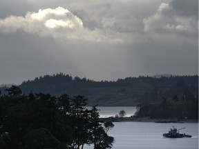 General view of the CFB Esquimalt naval base in Victoria.