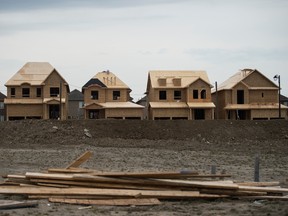 Homes under construction in Ontario.