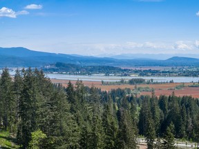 Panoramic view from the Burke Mountain Townhouse Development sites looking east.