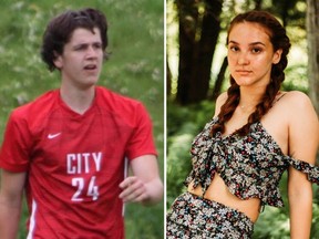 First-year UVic students John Geerdes, from Iowa City, Iowa, and Emma Machado, from Winnipeg, died when a bus went off the road near Bamfield on Sept. 13.