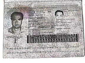 Passport of Sergio Reyes Garcia