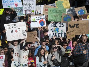 Tens of thousands descended on Vancouver city hall during a climate action rally in September.