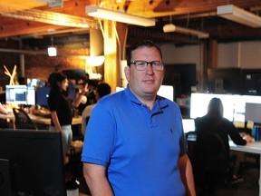 Pixomondo producer Matthew Welford in action at the company's Gastown studio in Vancouver,  BC., September 4, 2019.