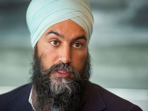 Federal NDP leader Jagmeet Singh in Vancouver, BC, September 24, 2019.