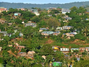 Houses are seen in Honiara in the Solomon Islands, June 3, 2019. Picture taken June 3, 2019.