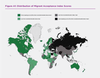 This map shows the countries that are most ‘accepting’ of migrants in dark green, with those in light green also being somewhat accepting. The least-accepting countries are in black, with the second-least accepting in grey. (Source: Gallup)