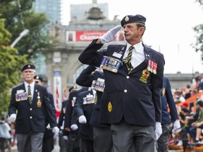 Canadian Armed Forces veteran Garry Pond at the 98th Warriors' Day Parade at the annual CNE in Toronto, Ont. on Saturday August 17, 2019.