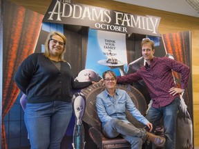 From left: Cinesite Studios' Laura Brousseau, head of lighting; Patricia Atchison, production designer; and Nate Barnard, CG supervisor, during a studio tour.