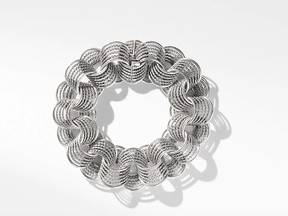 DY Origami Link Bracelet in sterling silver.