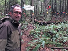 ROBERTS CREEK (Oct. 24, 2019) --  Ross Muirhead and Elphinstone Logging Focus are trying to stop the emerging old growth inside a proposed provincial park expansion from being logged. Randy Shore/Postmedia News [PNG Merlin Archive]