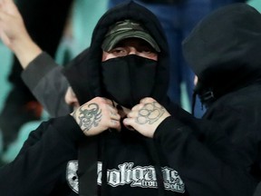 Oct. 14, 2019: A Bulgaria fan seen during the match against England.