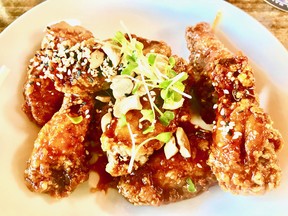 Korean fried chicken at Olive and Anchor in  Horseshoe Bay.