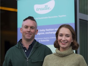 Blyth Gill & Hailey Whitt are the leads behind Vancouver startup Tradle, which is a baby-clothing rental service.