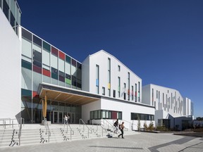 The Emily Carr University of Art and Design campus remains closed on Sunday due to a fire that broke out on Saturday morning. The campus is pictured in this handout photo.
