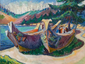 : In B.C., we claim Emily Carr as our own, forgetting the connection she had to French Modernism. This exhibit at the Audain Art Museum hopes to change that through works like her 1912 oil on canvas War Canoes, Alert Bay.