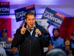 Leader of Canada's Conservatives Andrew Scheer campaigns for the upcoming election in Little Harbour, Nova Scotia, Canada October 17, 2019.