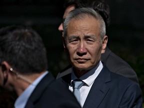 Liu He, China's vice premier, exits the Office of the U.S. Trade Representative after a meeting in Washington, D.C., U.S., on Friday, Oct. 11, 2019.