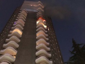 A fire broke out in a West End apartment Thursday evening.